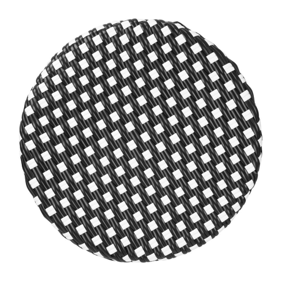 Bolero Pariser Stil PE Rattan Barhocker Schwarzer Punktmix (2 Stück)
