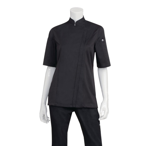 Chef Works Damen Springfield Zip Chefs Jacke Schwarz S