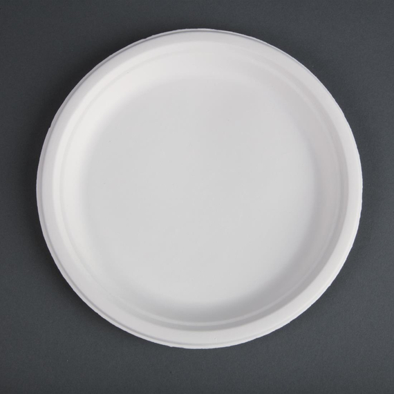 Fiesta Compostable kompostierbare Zuckerrohrteller 26cm (50 Stück)