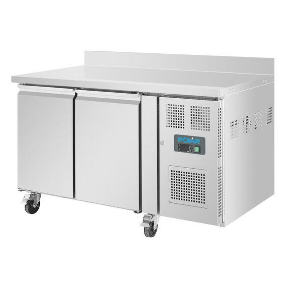 Polar Serie U 2-türiger Edelstahlgefrierschrank mit Spritzschutz 282Ltr