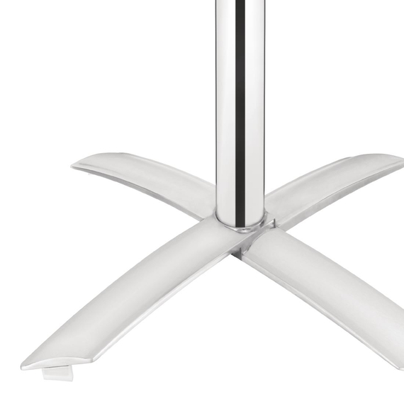 Bolero quadratischer klappbarer Tisch Edelstahl 1 Bein 60cm