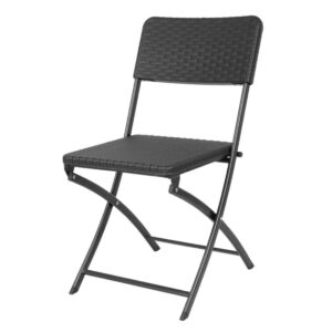 Bolero Rattan Klappstuhl Schwarz (2 Stück)
