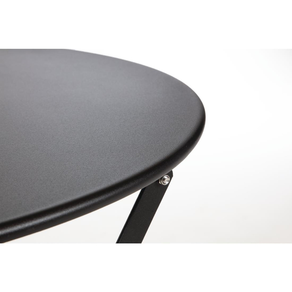 Bolero Perth Schwarzer Bürgersteig-Stil Stahl Tisch Rund 600mm