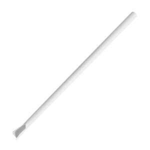 Fiesta kompostierbarer Papierlöffelstrohhalm Weiß 210x8mm (250 Stück)