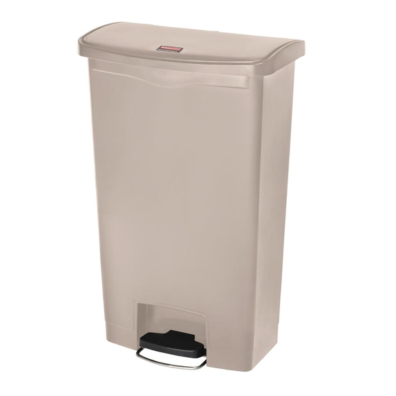 Rubbermaid Slim Jim Front Step Pedaleimer beige 68L