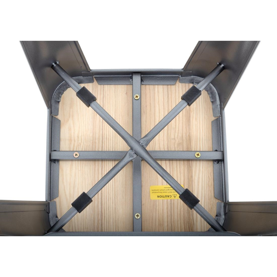 Bolero Bistro Barhocker aus Stahl mit Holzsitz - grau (4 Stück)