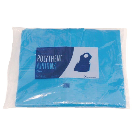 Einwegschürze aus Polyethylen blau 14,5 Mikron (100 Stück)