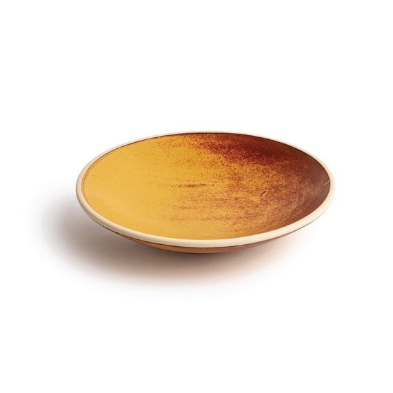 Olympia Canvas flache konische Schale Sienna Rust 200mm (6 Stück)