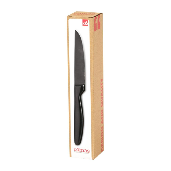 Comas Boj Satin Gunmetal Steakmesser (6 Stück)