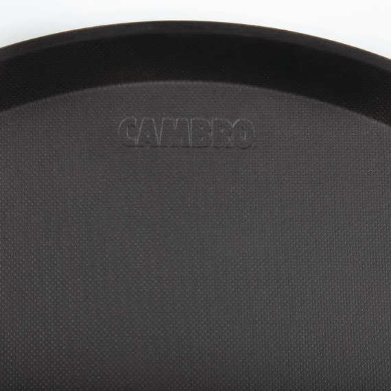 Cambro Treadlite rundes rutschfestes Fiberglas Tablett schwarz 40,5cm