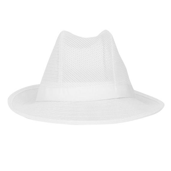Trilby Hut mit Haarnetz weiß Größe M
