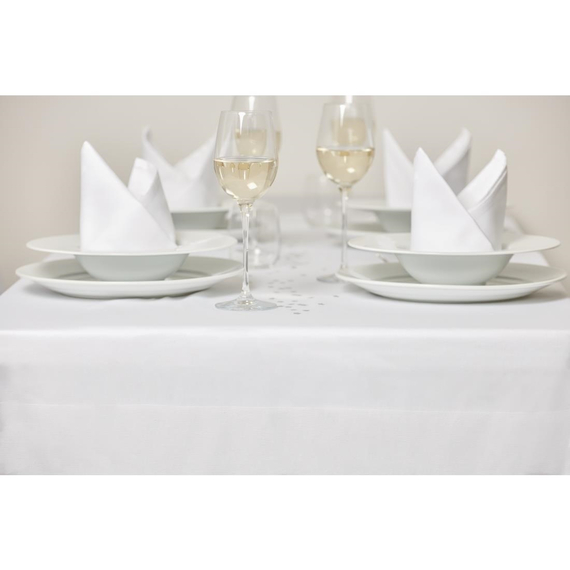Mitre Luxury Satin Band Servietten weiß 55cm (10 Stück)