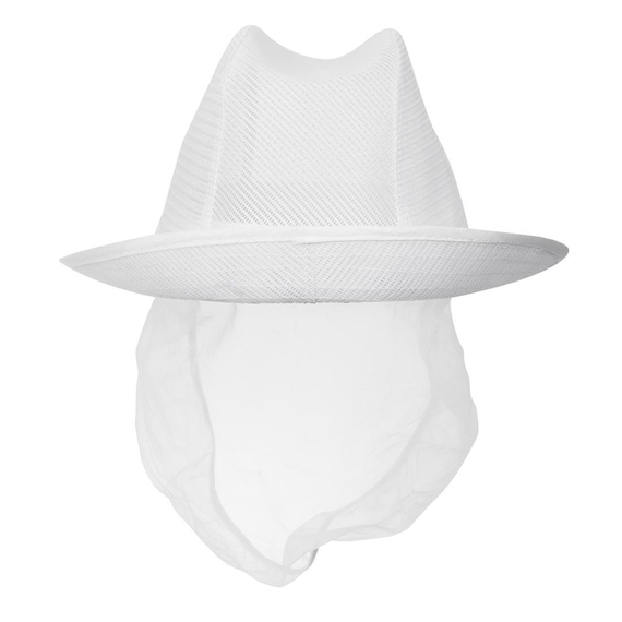 Trilby Hut mit Haarnetz weiß Größe M