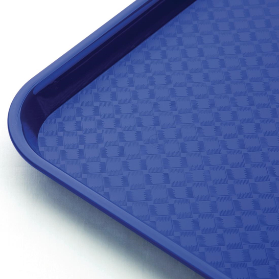 Olympia Kristallon Polypropylen Fast Food Tablett Blau Groß 450mm