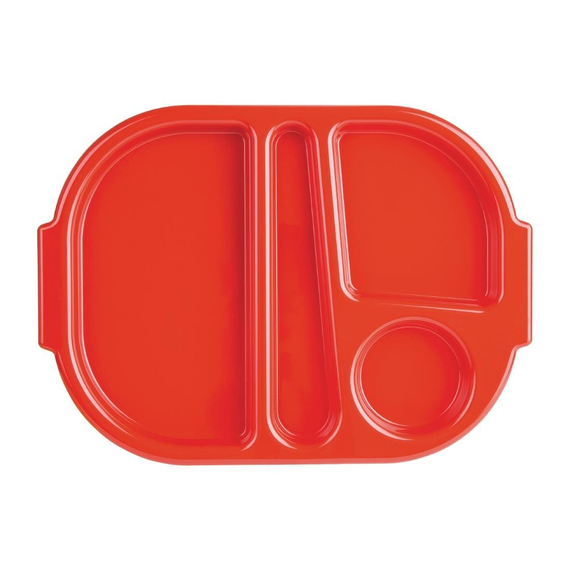 Olympia Kristallon kleines Menütablett aus Polycarbonat rot 32,2cm (10 Stück)