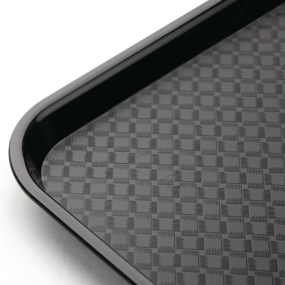 Olympia Kristallon Polypropylen Fast Food Tablett Schwarz Klein 345mm