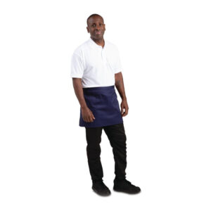 Whites kurze Bistroschürze marineblau