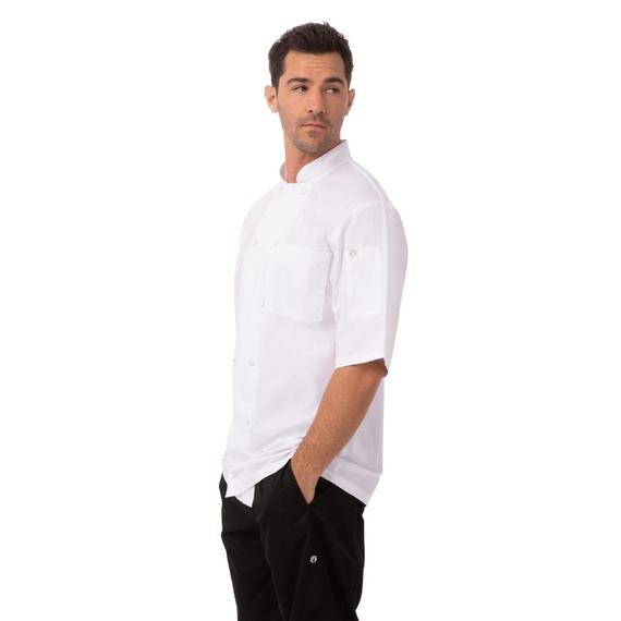 Chefs Works Montreal Cool Vent Unisex Kurzarm-Kochjacke Weiß L
