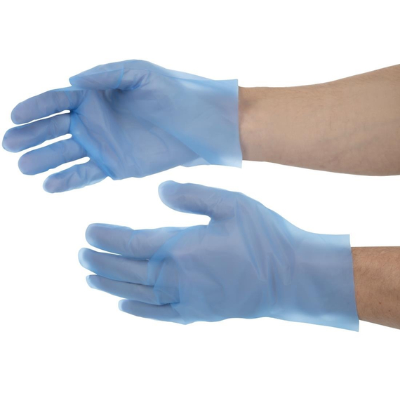 Nisbets Essentials Puderfreie TPE-Handschuhe Blau XL (200 Stück)