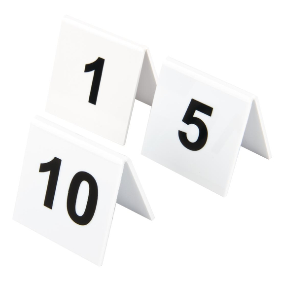 Beaumont Tischnummernschilder Kunststoff 1 - 10