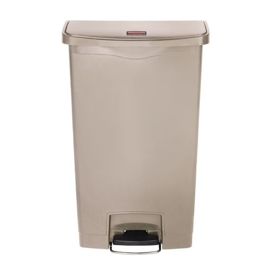 Rubbermaid Slim Jim Front Step Pedaleimer beige 68L