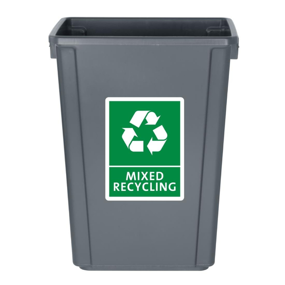 Jantex Slim Mülleimer Grau 60Ltr