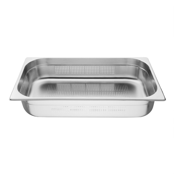 Vogue GN-Behälter Edelstahl 10cm GN1/1 gelocht