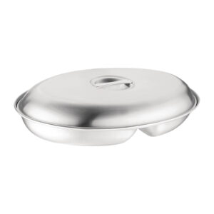 Olympia ovale Servierschale für Gemüse 2 Abteile 25,4 x 18cm