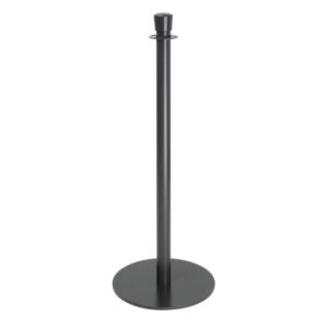 Bolero Flache Basis Barrierepfosten Schwarz (2 Stück)