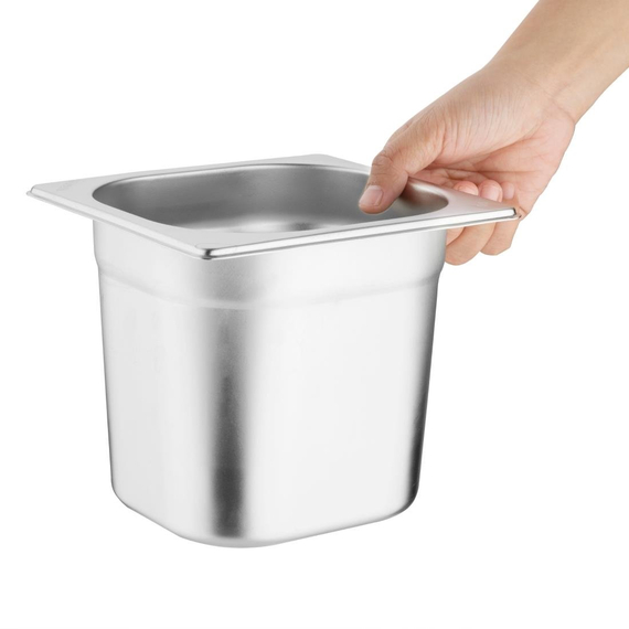 Vogue Edelstahl Gastronorm Behälter Set 2x 1/3 2x 1/6 Mit Deckeln