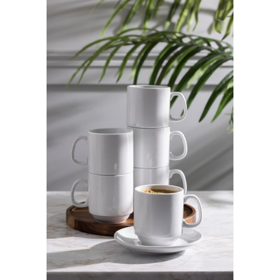 Olympia Whiteware stapelbare Becher 28,4cl (12 Stück)