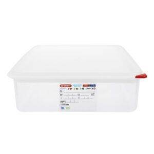 Araven Polypropylen 1/1 Gastronorm Lebensmittelbehälter 13,7 Ltr mit Deckel (4 Stück)