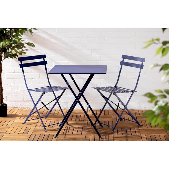 Bolero Perth Pavement Style Quadratischer Tisch, Dunkelblau
