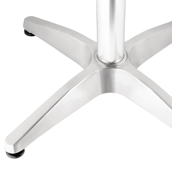 Bolero quadratischer Bistrotisch Edelstahl 1 Bein 70cm