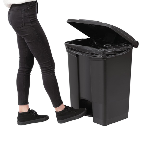 Jantex Küchenpedaleimer schwarz 65L