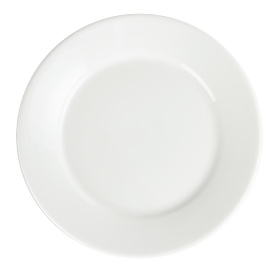 Olympia Whiteware Teller mit breitem Rand 23cm (12 Stück)