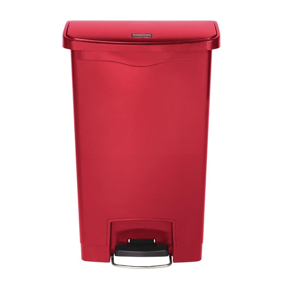 Rubbermaid Slim Jim Front Step Pedaleimer rot 50L