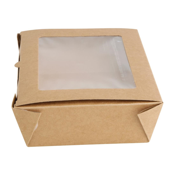 Fiesta Recycelbare Salatbox mit PET-Fenster 700ml (Packung mit 200 Stück)