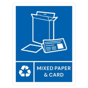 Jantex Slim Behälter Etikett - Gemischtes Papier & Karton