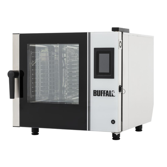 Buffalo freistehender Smart-Touchscreen-Kompakt-Kombiofen 6 Stück GN 1/1 mit Installationskit