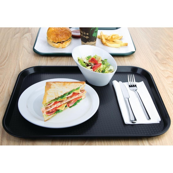 Olympia Kristallon Polypropylen-Schnellserviertablett Schwarz Groß 450mm