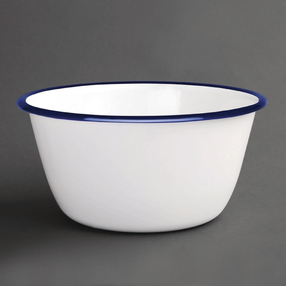 Olympia emaillierte Dessertschalen weiß-blau 7,5cm (6 Stück)