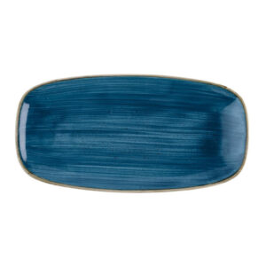Churchill Stonecast Java Blue Längliche Kochteller 288 x 152 mm (12 Stück)