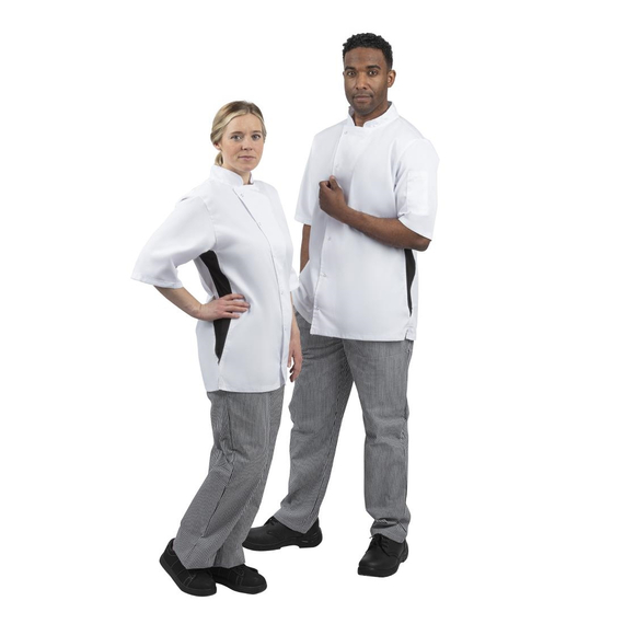 Whites Nevada Kochjacke kurze Ärmel weiß M