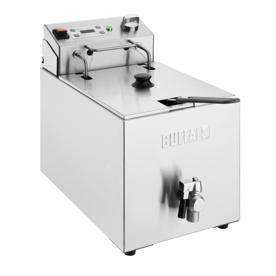 Buffalo Einzelne elektrische Fritteuse mit Timer 8Ltr