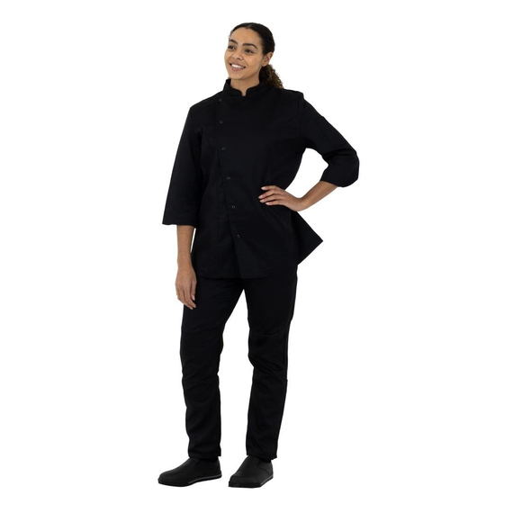 Whites Damen Kochjacke Schwarz Größe S