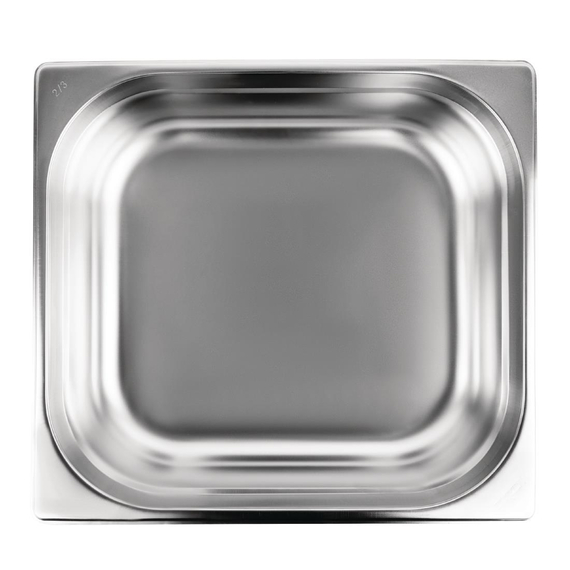 Vogue GN-Behälter Edelstahl 10cm GN2/3