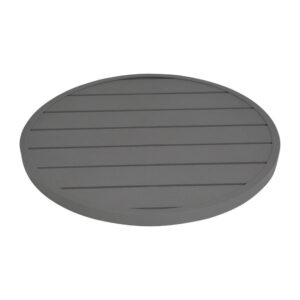 Bolero dunkelgraue runde Aluminium Tischplatte 580mm