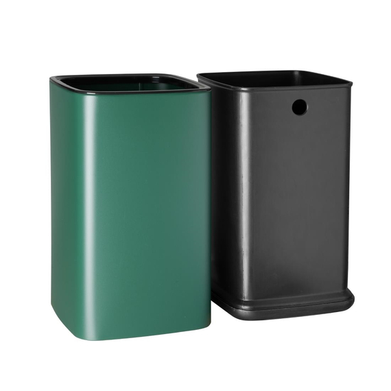 Bolero Quadrat Abfalleimer Grün 10Ltr