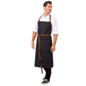 Chef Works Urban Memphis Breite Latzschürze Indigo